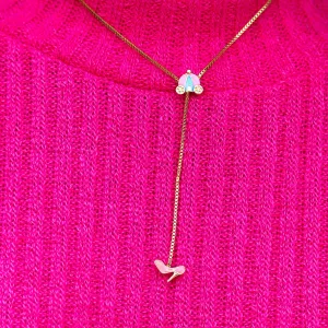 CORRENTE INFANTIL GRAVATINHA CARRUAGEM E SAPATINHO  COM EXTENSOR- BANHADO A OURO 18K