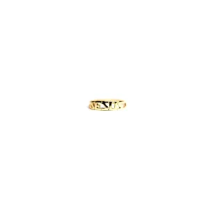 ANEL DUPLO COM ESCRITO JESUS Nª22  - BANHADO A OURO 18K