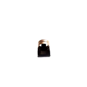 ALIANÇA FOSCA COM 1 FRISO BRILHANTE 10MM Nª23- BANHADO A OURO 18K