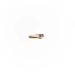 ANEL FALANGE CORAÇÃO COM ZIRCONIA Nª09 - BANHADO A OURO 18K