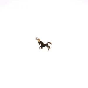 PINGENTE CAVALO PEQUENO LISO- BANHADO A OURO 18K