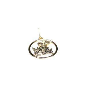 PINGENTE SÃO JORGE GRANDE - BANHADO A OURO 18K