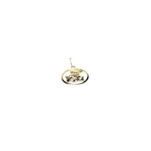 PINGENTE SÃO JORGE PEQUENO- BANHADO A OURO 18K