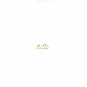 BRINCO INFANTIL NUVEM RESINADA -BANHADO A OURO 18K