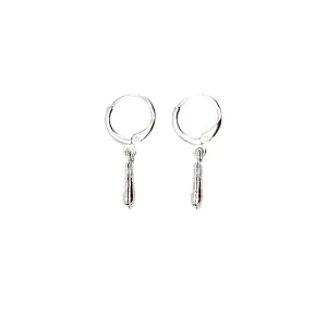 BRINCO ARGOLA FIGA PENDURADO - BANHADO A RÓDIO BRANCO