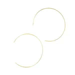 ARGOLA LISA EXTRA GRANDE - BANHADO A OURO 18K