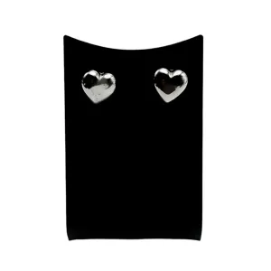 BRINCO CORAÇÃO CHEIO MÉDIO-  BANHADO A RÓDIO NEGRO