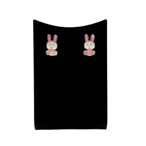 BRINCO INFANTIL COELHO RESINADO  -BANHADO A OURO 18K