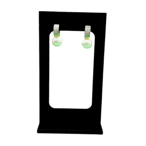 BRINCO ARGOLA ZIRCONIA DUPLA COM PÉROLA - BANHADO A OURO 18K