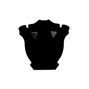 BRINCO CORAÇÃO ESTICADO MÉDIO LISO COM 1 ZIRCONIA CRISTAL - BANHADO A PRATA 925