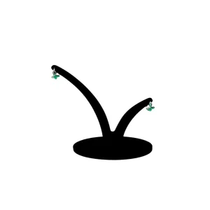 BRINCO ARGOLA PEQUENA COM BORBOLETA LISO - BANHADO A OURO 18K