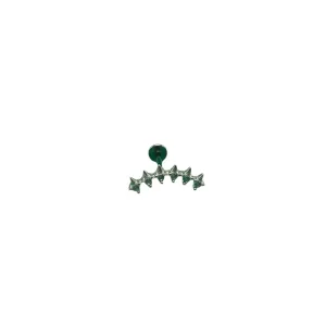 PIERCING LABRET  PINO COM ZIRCONIA CRISTAL 9MM -PRATA 925