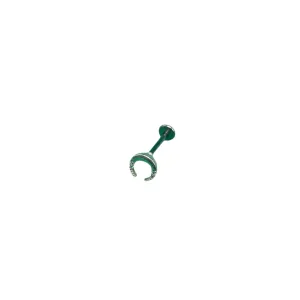 PIERCING PINO LUA COM ZIRCONIA CRISTAL 9MM -PRATA 925