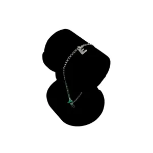 PULSEIRA GRUMET FINO COM INCIAL E- BANHADO A PRATA 925