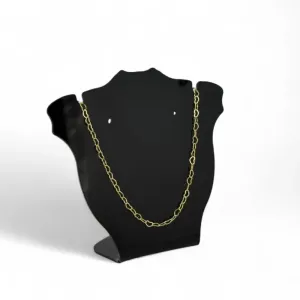 CORRENTE CORAÇÕES VAZADOS E EXTENSOR - BANHADO A OURO 18K