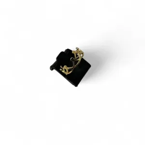 ANEL REGULÀVEL COROA LISA - BANHADO A OURO 18K