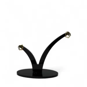 BRINCO PEQUENO PATA PET MÉDIO LISA - BANHADO A OURO 18K