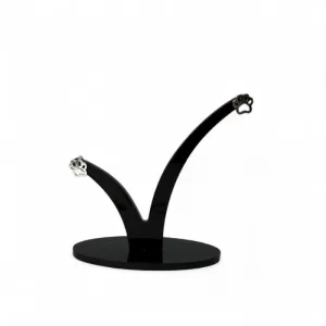 BRINCO PEQUENO PATA PET MÉDIO LISA - BANHADO A PRATA 925