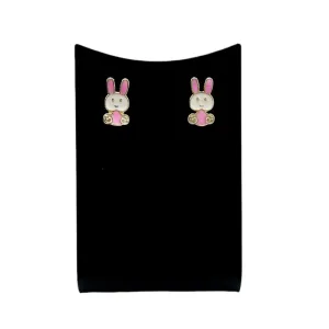 BRINCO INFANTIL COELHO RESINADO  -BANHADO A OURO 18K