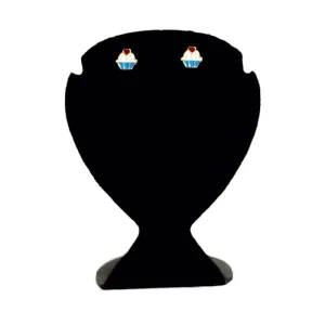 BRINCO INFANTIL CUPCAKE RESINADO  -BANHADO A OURO 18K