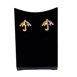 BRINCO INFANTIL GUARDA-CHUVA RESINADO  -BANHADO A OURO 18K