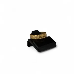 ALIANÇA ESTRELINHA FOSCA 7MM Nª15 - BANHADO A OURO 18K