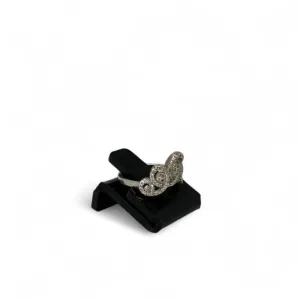 ANEL COROA COM ZIRCONIA CRISTAL N15  - PRATA 925