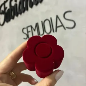 CAIXA DE VELUDO FLOR PARA 1 ANEL - CAIXA VELUDO VERMELHO