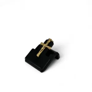 PINGENTE CRUCIFIXO COM ROSTO JESUS CRISTO- BANHADO A OURO 18K