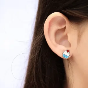 BRINCO INFANTIL CUPCAKE RESINADO  -BANHADO A RÓDIO BRANCO