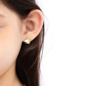 BRINCO INFANTIL UNICÓRNIO RESINADO  -BANHADO A OURO 18K