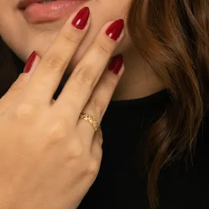 ALIANÇA ESTRELINHA FOSCA 7MM Nª15 - BANHADO A OURO 18K