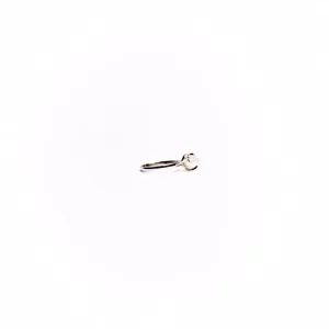 ANEL COM PÉROLA TRANÇADA  Nª23- BANHADO A RÓDIO BRANCO