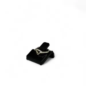 ANEL REGULÁVEL CORAÇÃO TORTO - PRATA 925