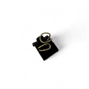 ANEL REGULAVEL FORMAS ORGANICA  - BANHADO A OURO 18K