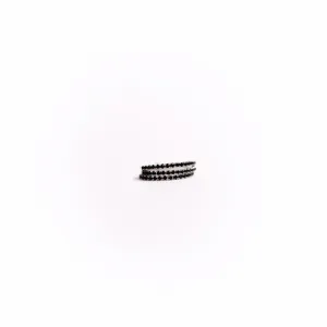 ANEL TRIPLO COM ZIRCONIA NEGRA Nº12 - BANHADO A PRATA 925