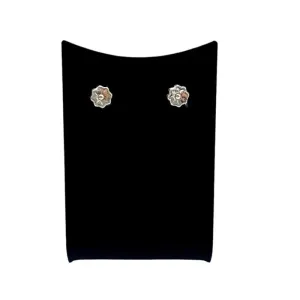 BRINCO FLOR PEQUENO SIMPLES   - PRATA 925