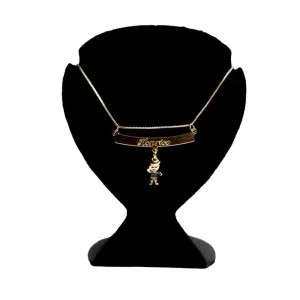 CORRENTE CANGA HENRICO MENINO- BANHADO A OURO 18K