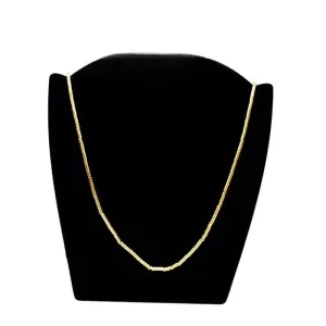 CORRENTE CUMPRIDA PALITO QUADRADO 1,20CM - BANHADO A OURO 18K