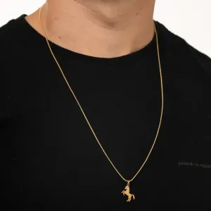 PINGENTE CAVALO PEQUENO LISO- BANHADO A OURO 18K