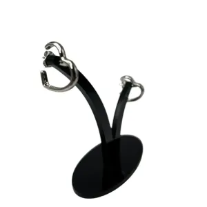 BRINCO CORAÇÃO VAZADO LARGO - BANHADO A RÓDIO BRANCO