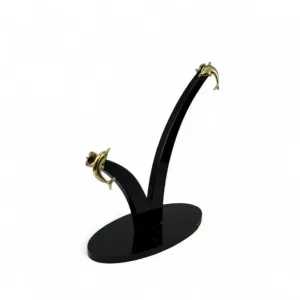 BRINCO PEQUENO GOLFINHO MÉDIO LISO - BANHADO A OURO 18K