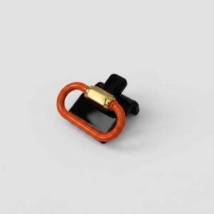 PINGENTE NEON FECHO OVAL LARANJA  - BANHADO A OURO 18K