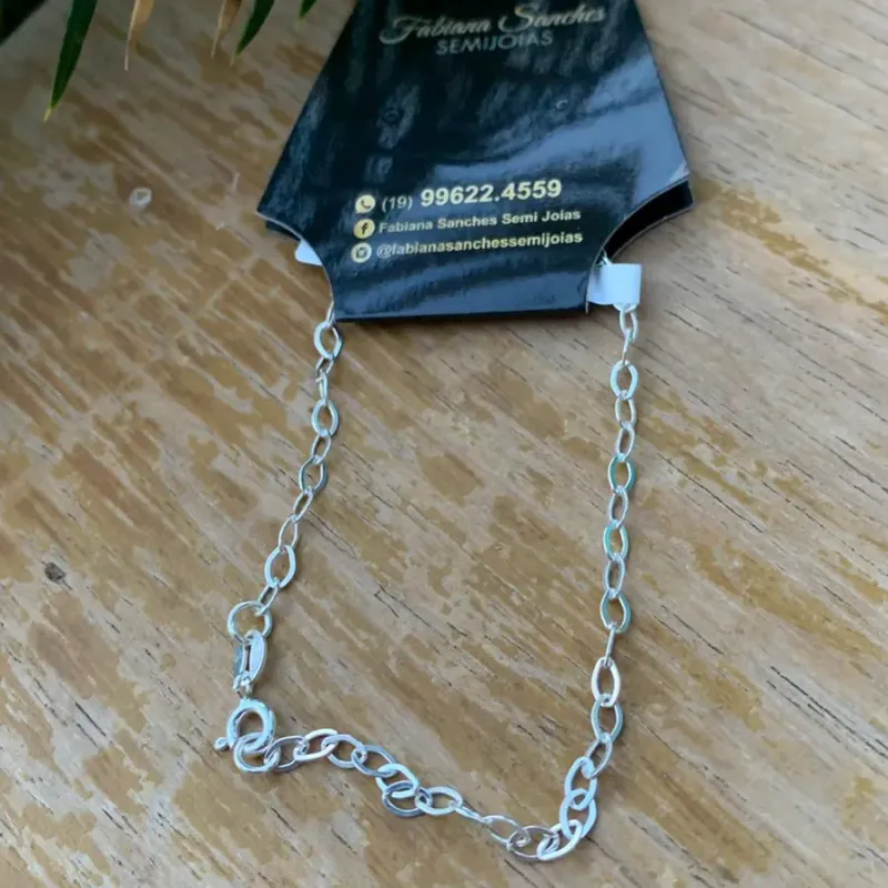 PULSEIRA ELO PORTUGUÊS ABAULADO  - PRATA 925