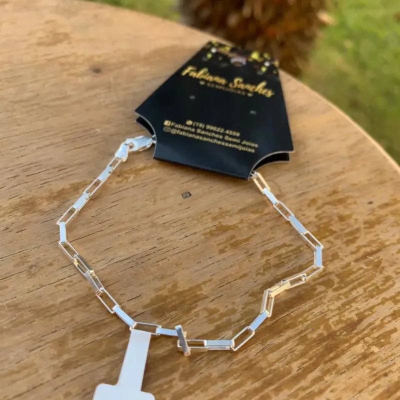 PULSEIRA MASCULINA CARTHIE MÉDIO LARGO  1.2CM -PRATA 925