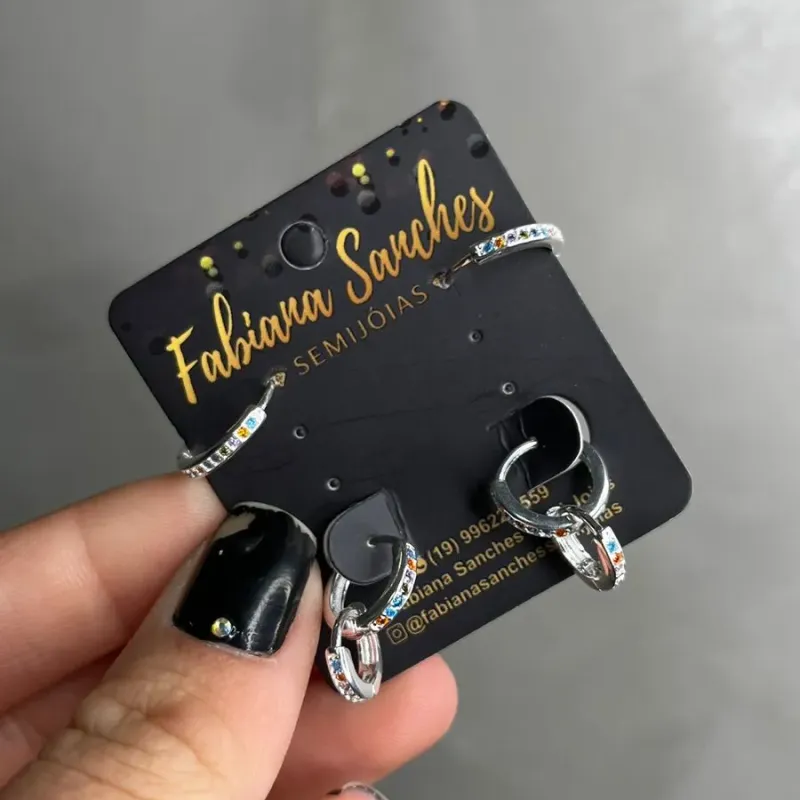 BRINCO TRIO DE ARGOLINHAS COM ZIRCONIA COLORS - PRATA 925