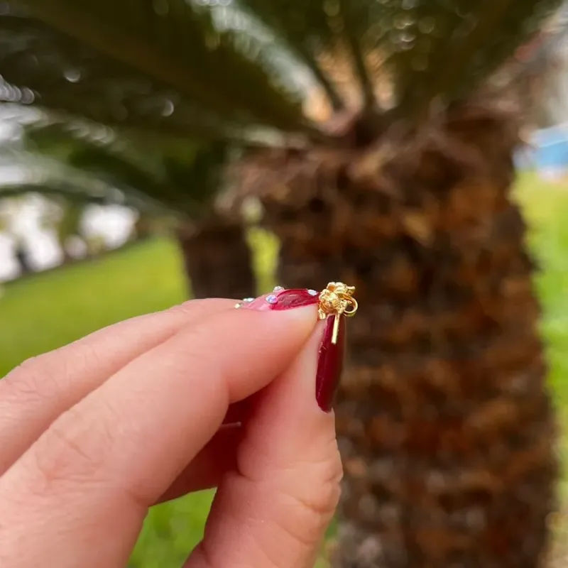 BRINCO PEQUENO CORUJA- BANHADO A OURO 18K