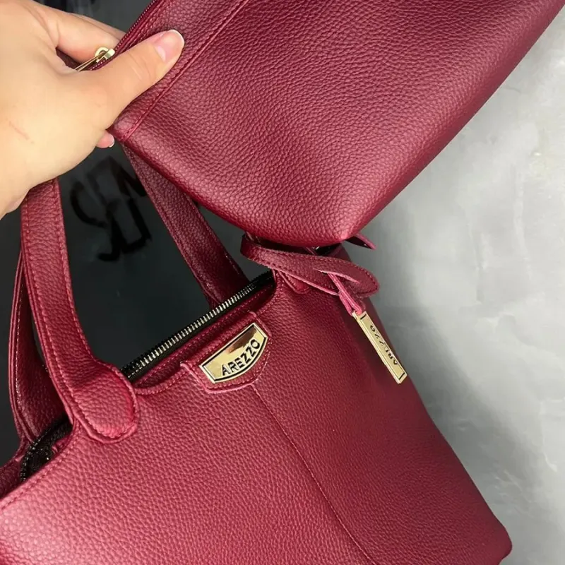 BOLSA REPLICA SCHUTZ MARSALA  COM ALÇA E BOLSINHA AVULSA