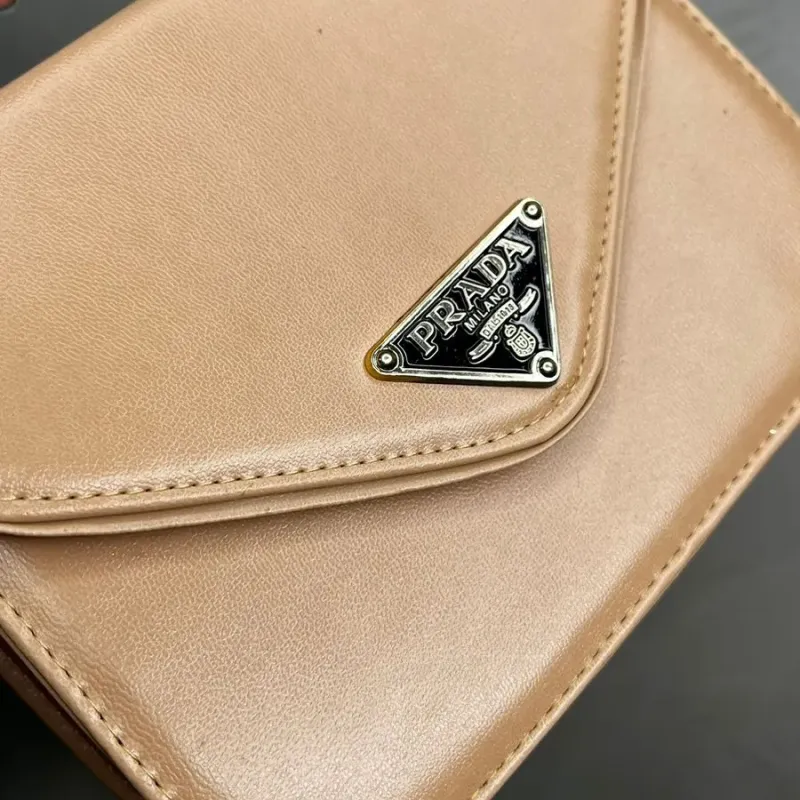 BOLSA REPLICA PRADA COURO SINTÉTICO MARROM COM ALÇA