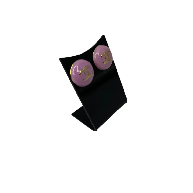 BRINCO CHANEL LILAS REDONDO - BANHADO A OURO 18K